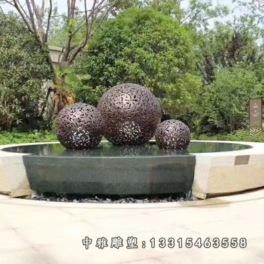 公园镂空球不锈钢雕塑