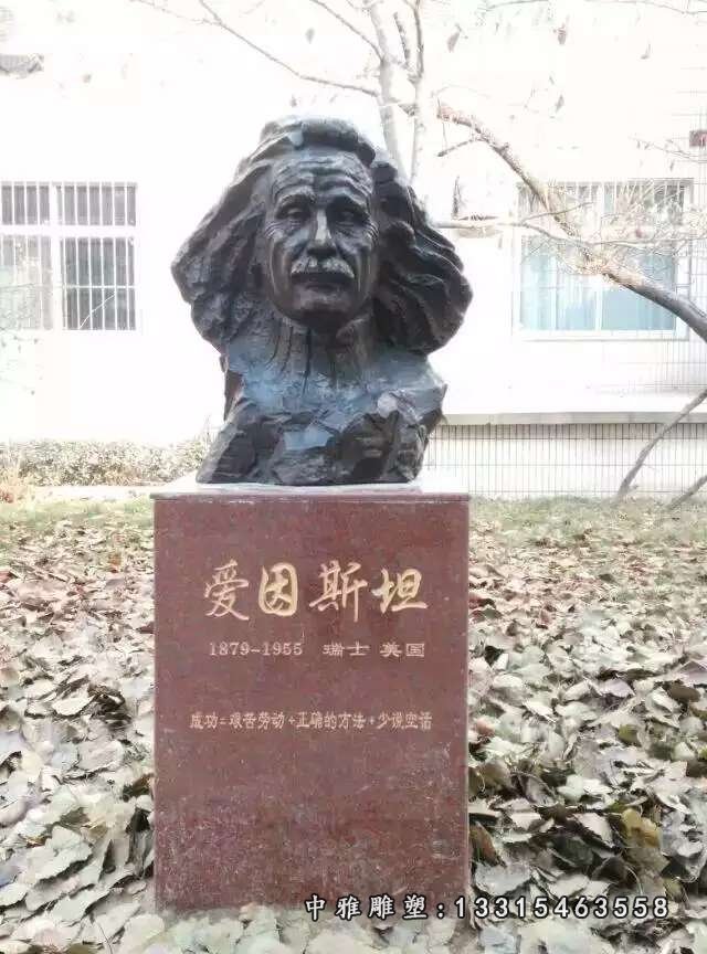 铸铜校园名人爱因斯坦头像雕塑 (6)