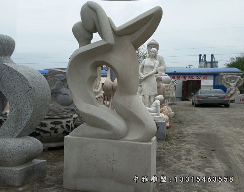 大理石情侣 石雕广场人物摆件