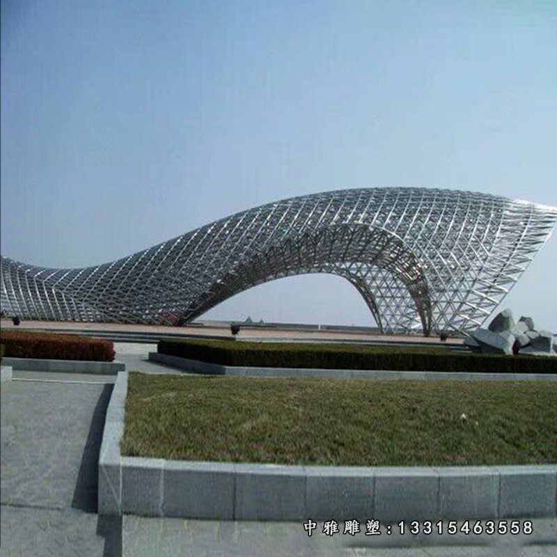 不锈钢海浪小乔 公园景观雕塑
