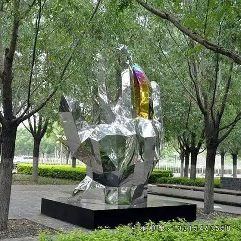 不锈钢手雕塑，公园不锈钢手掌雕塑 (2)
