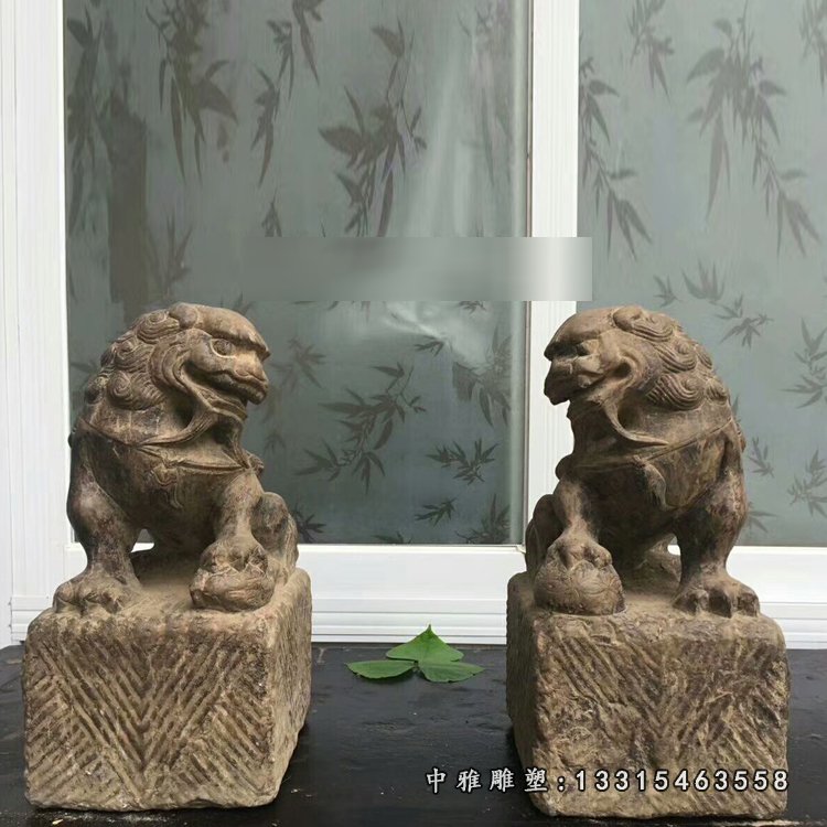 青石貔貅 石雕镇宅动物雕塑 (2)