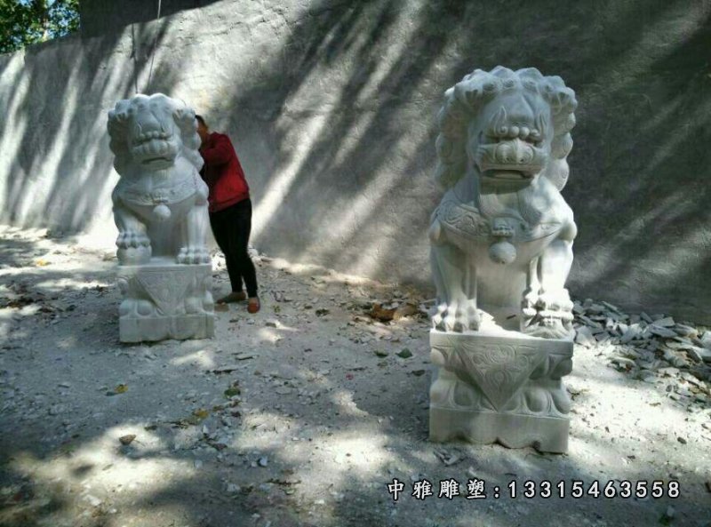 狮子石雕，北京狮石雕，汉白玉狮子石雕 (5)