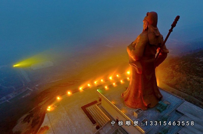 大型关公铜雕，园林景观铜雕 (2)