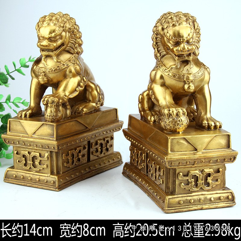 包邮铜狮子摆件 北京狮大小号中式门口家居装饰品动物工艺礼品30488