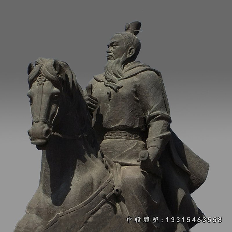 曹操骑马人物铜雕（3）