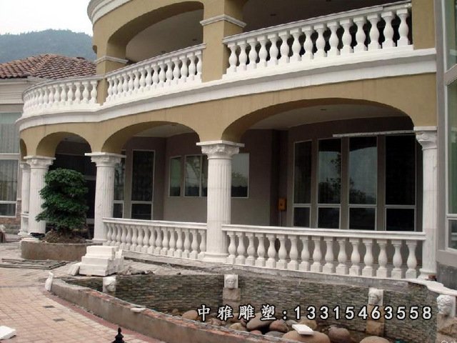 别墅石头栏杆，汉白玉石头栏板栏杆