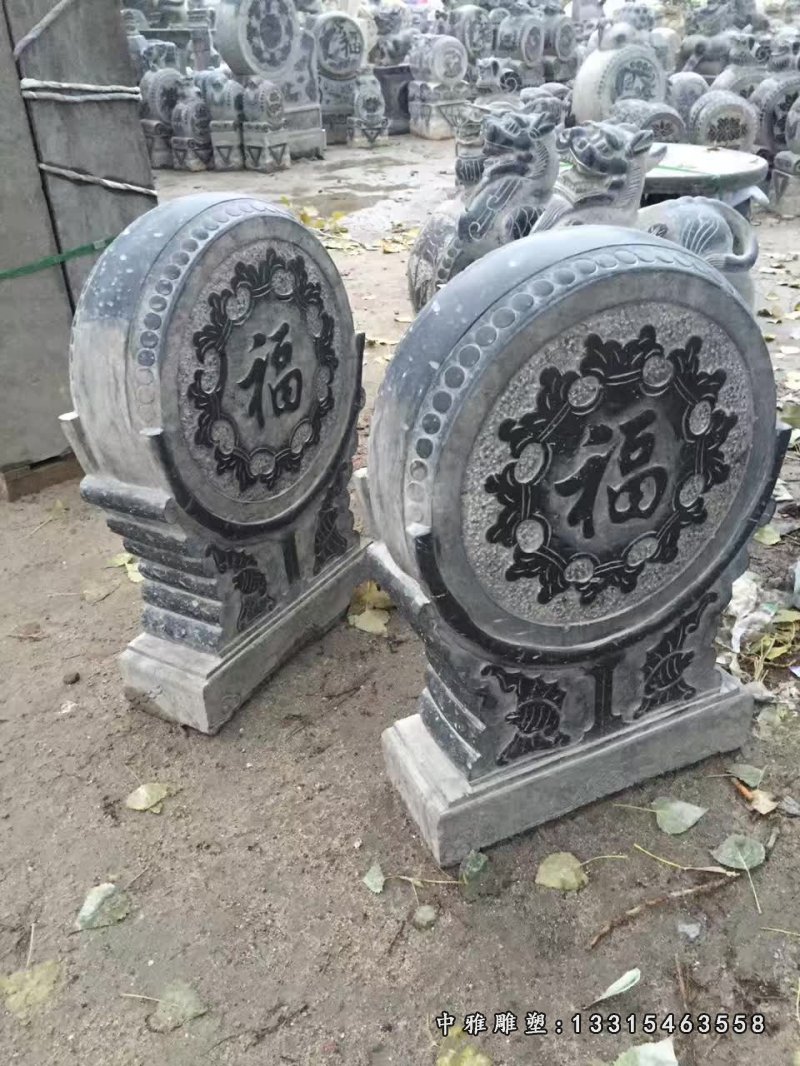 大理石庭院石门墩