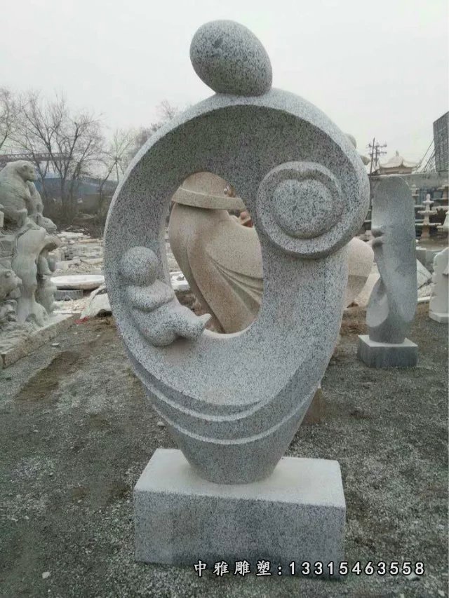 抽象人物石雕，公园景观石雕
