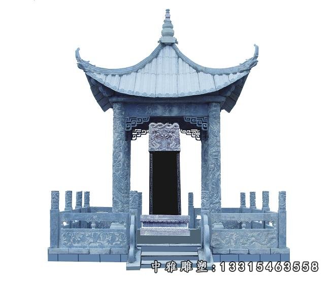石雕凉亭，青石凉亭雕塑