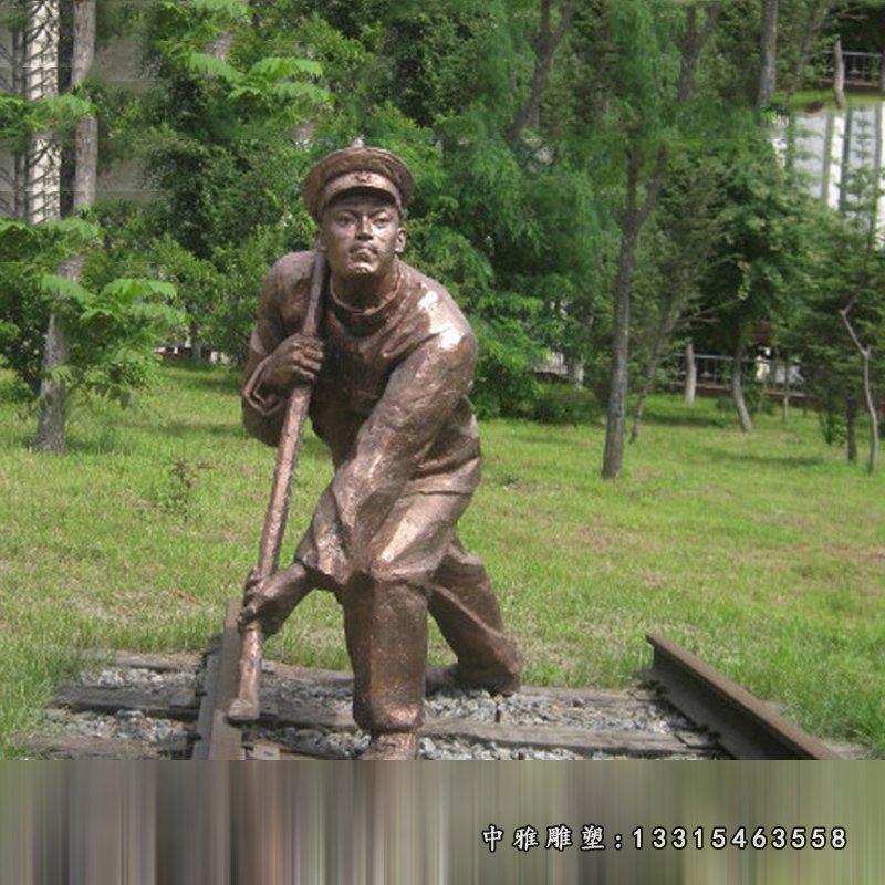 铁路工程师詹天佑人物铜雕（2）