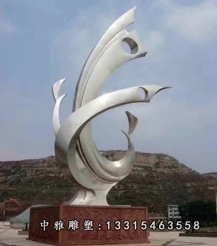 不锈钢抽象凤凰雕塑