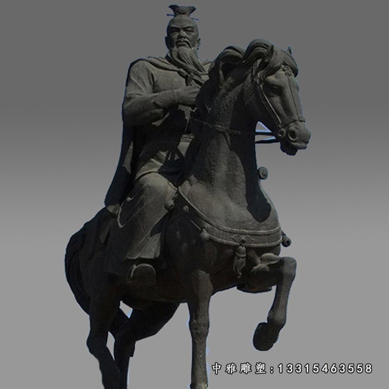 曹操骑马人物铜雕（4）