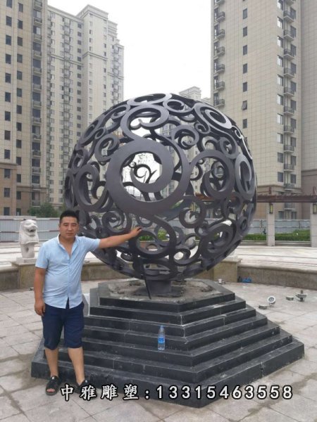 不锈钢城市景观镂空球