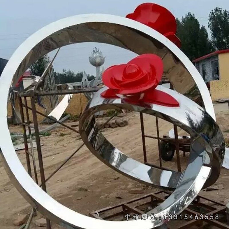 不锈钢戒指雕塑