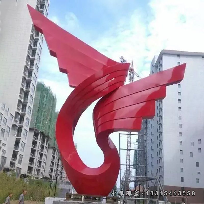 不锈钢彩带雕塑，广场不锈钢雕塑
