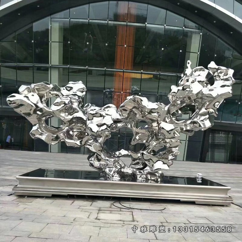 创意镜面太湖石雕塑