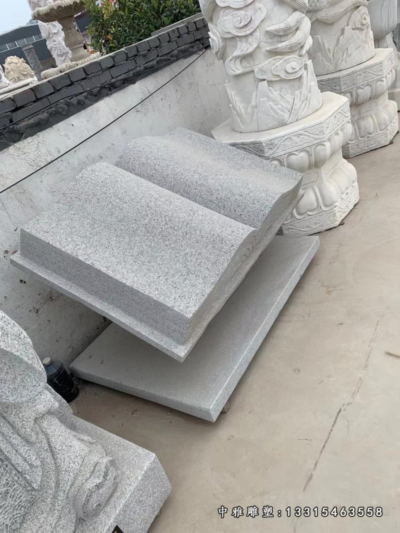 大理石校园景观书籍雕塑