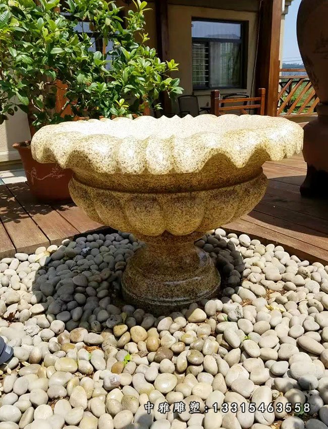 大理石欧式花钵雕塑