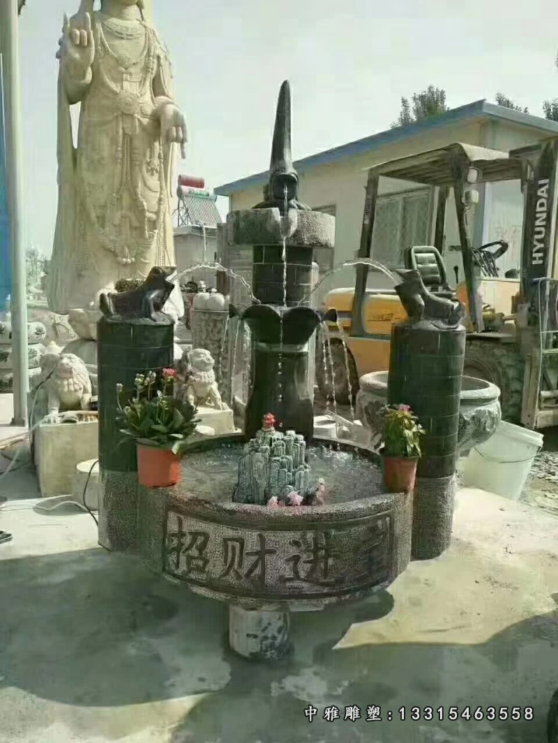 大理石公园景观流水摆件 (2)