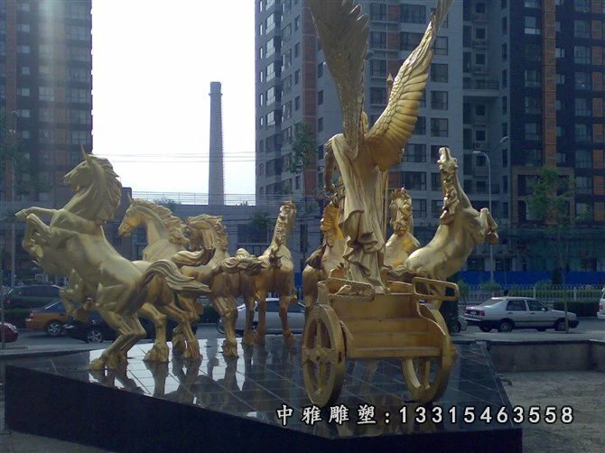 八匹马铜雕，阿波罗战车铜雕 (3)