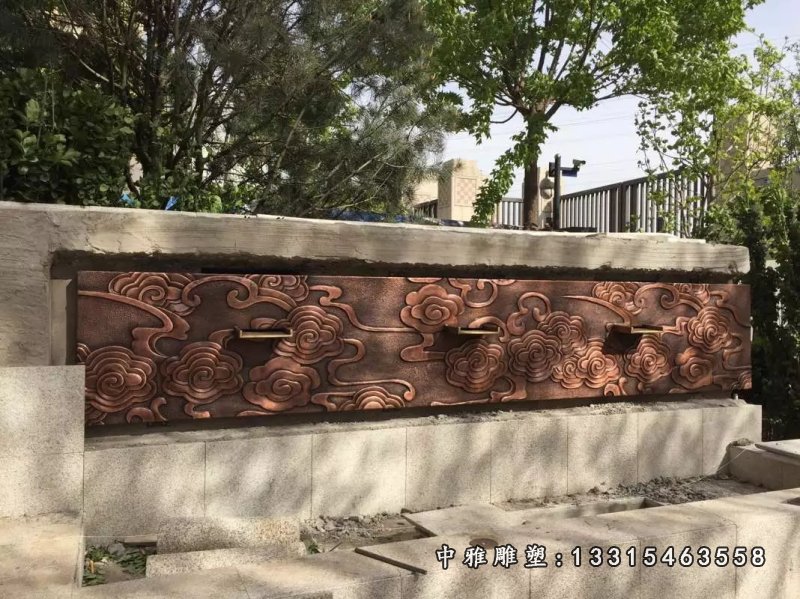 锻铜花纹浮雕，锻造花纹铜雕 (2)