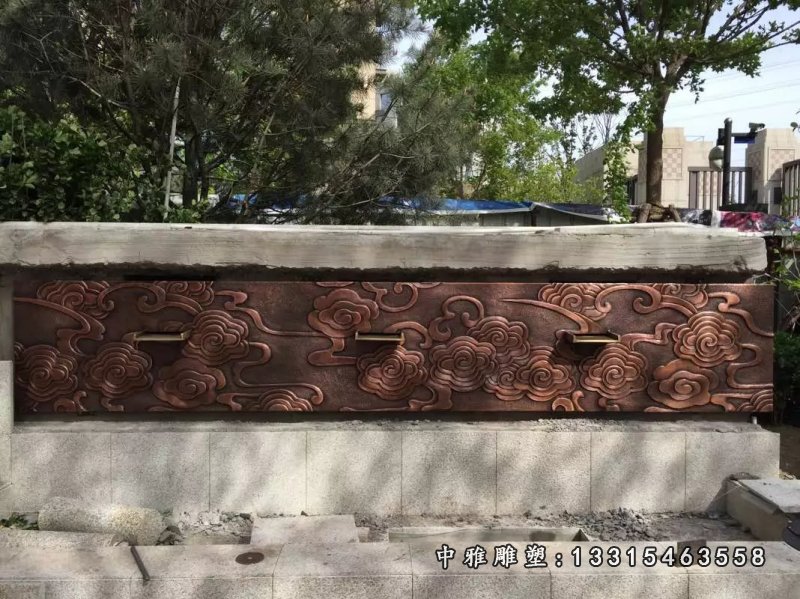 锻铜花纹浮雕，锻造花纹铜雕 (3)