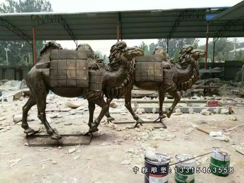 骆驼铜雕，广场动物铜雕，公园动物铜雕