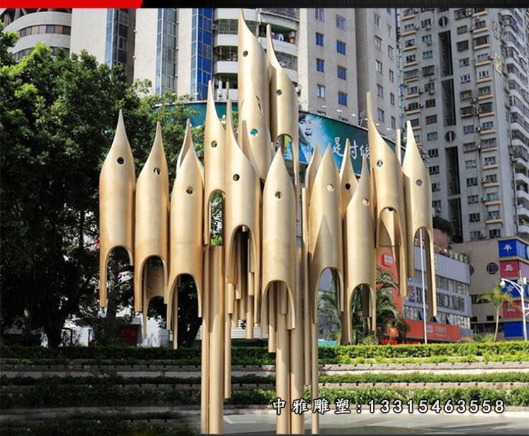 不锈钢抽象飞机雕塑 广场景观雕塑