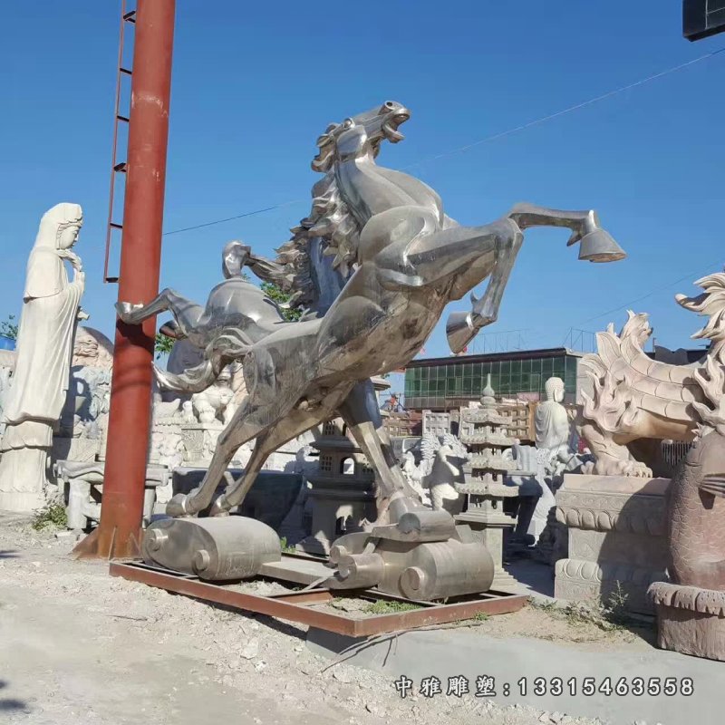 不锈钢广场镜面飞马雕塑