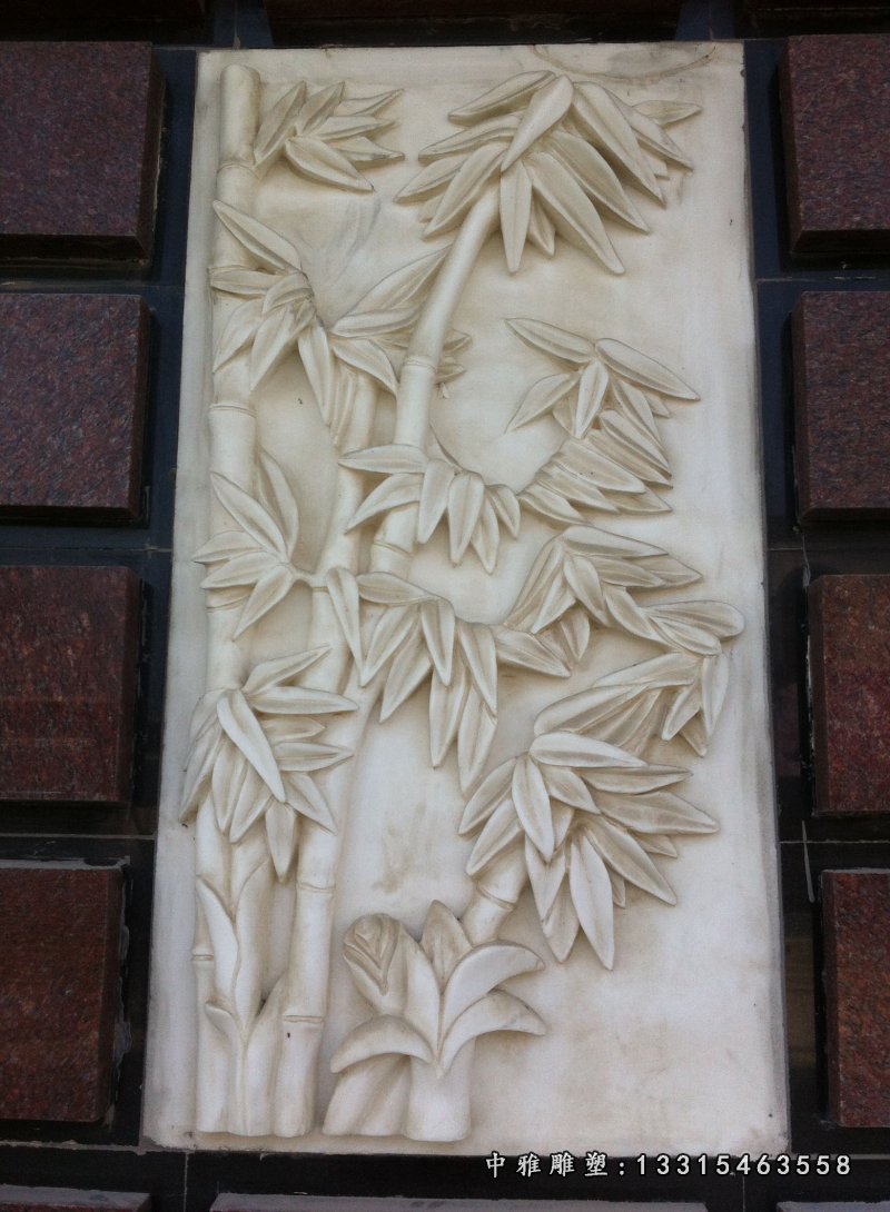 浮雕梅兰竹菊壁画