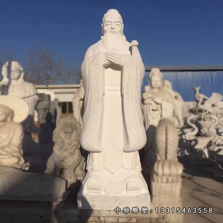 汉白玉苏轼石雕 校园古代人物石雕 (2)