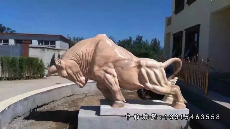 石雕开荒牛雕塑，拓荒牛石雕