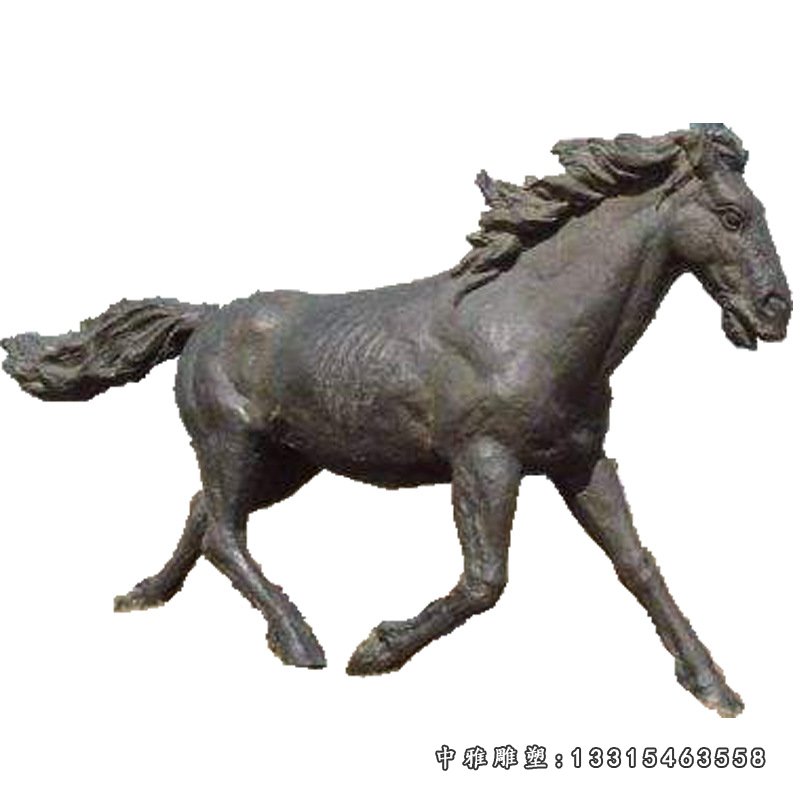公园广场奔跑铜雕马雕塑 (3)