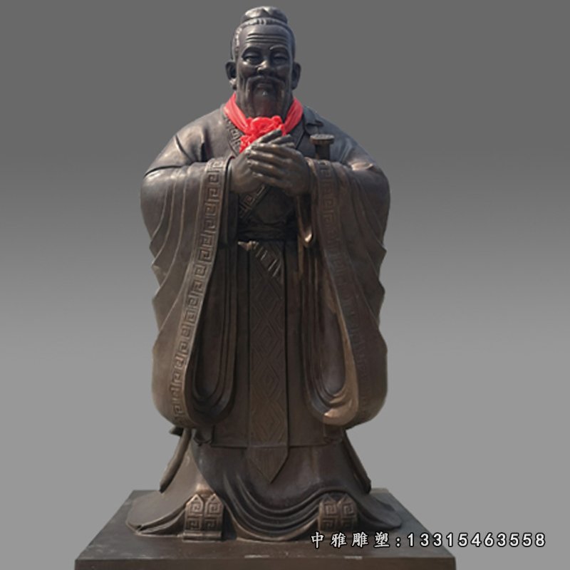 大型铸铜孔子行礼教