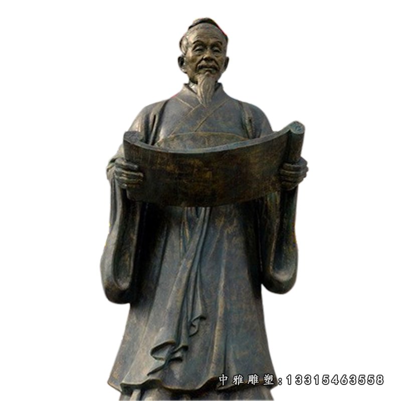 古代张仲景人物铜雕