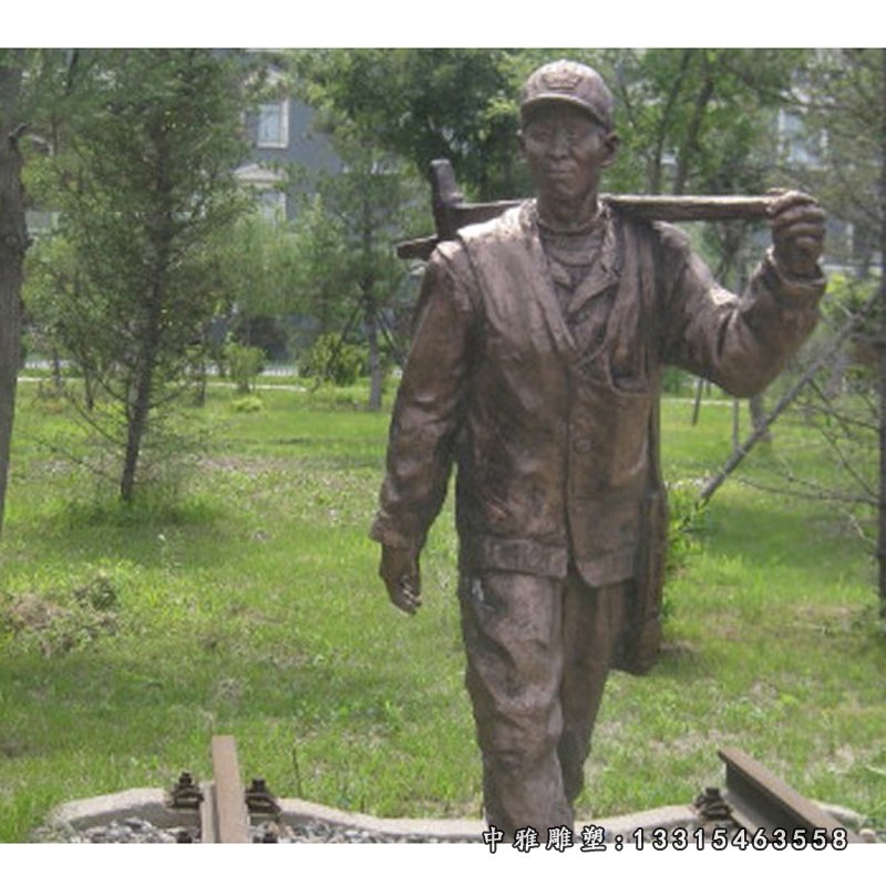 铁路工程师詹天佑人物铜雕（1）