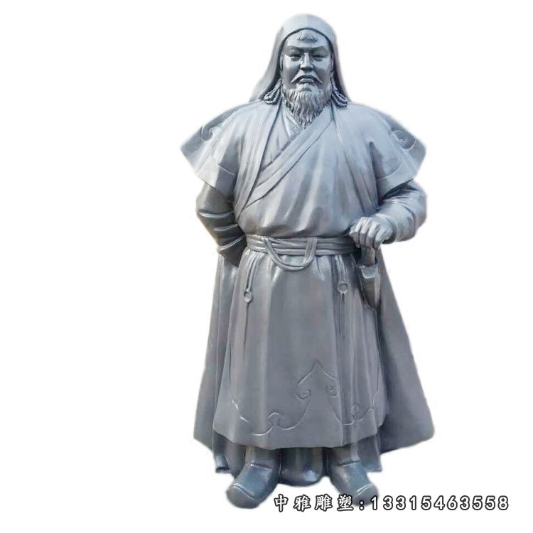 成吉思汗雕塑，玻璃钢仿铜人物雕塑 (3)