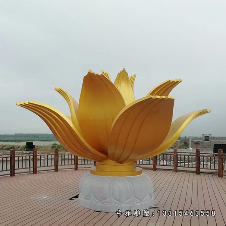 不锈钢广场花朵雕塑