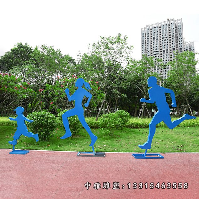 不锈钢跑步人物雕塑 (8)
