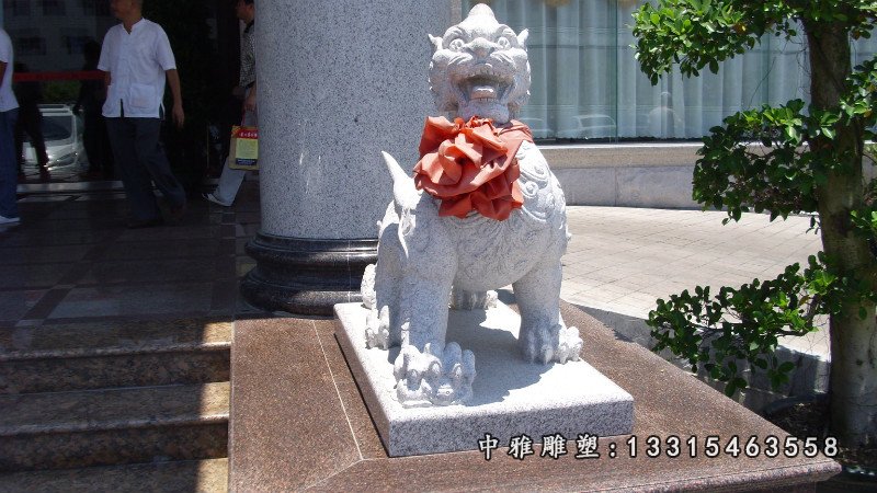 独角兽石雕，法院独角兽雕塑 (1)