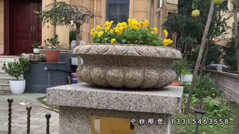 公园花盆景观石雕