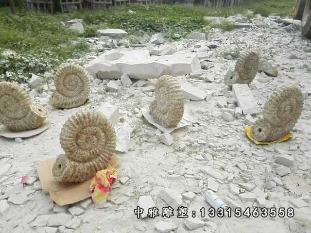 青石蜗牛 石雕公园动物雕塑