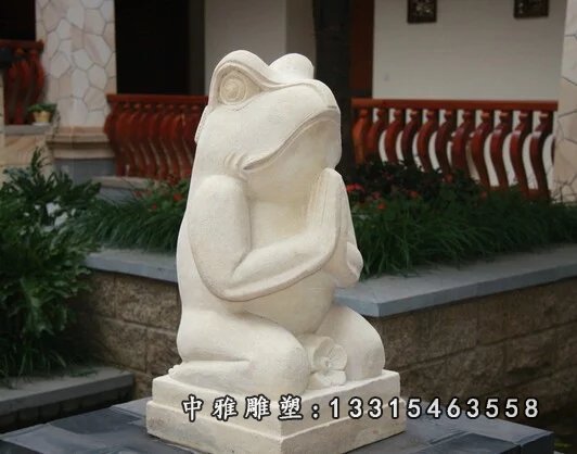 青蛙石雕，公园动物石雕