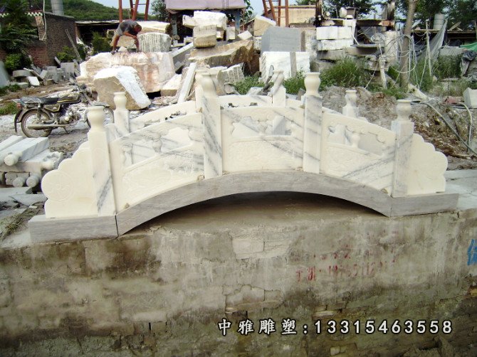 石雕桥，大理石栏板雕塑