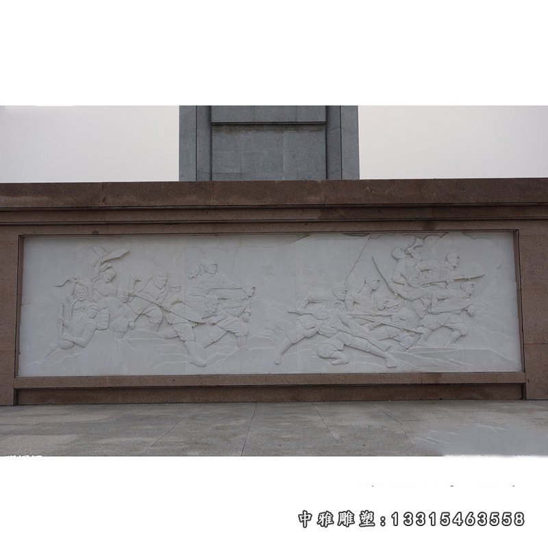 抗战石浮雕，广场纪念石浮雕