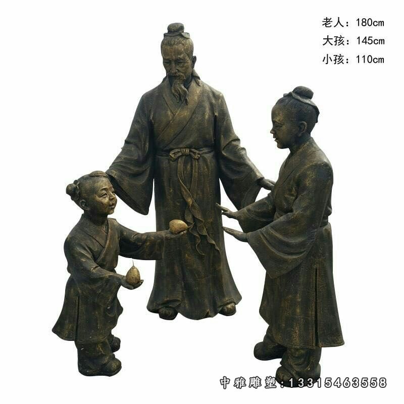 学校孔融让梨铜雕，校园历史典故铜雕