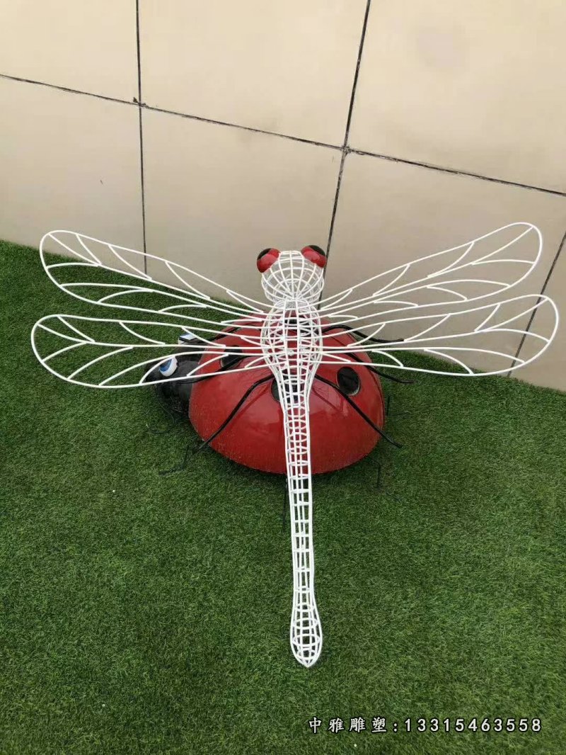 不锈钢镂空蜻蜓雕塑 (4)
