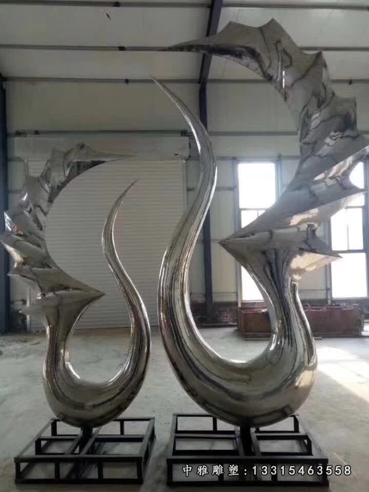 抽象天鹅不锈钢雕塑