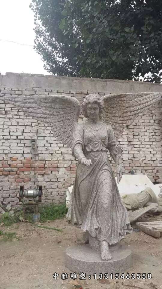 大理石广场天使人物雕塑